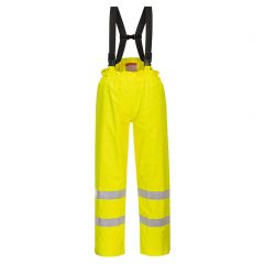 Portwest Bizflame S781 Yellow Rain Lined High Vis Anti Static Trousers
