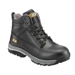 JCB Workmax Black Leather Breathable Lining S1P Steel Toe Safety Boots