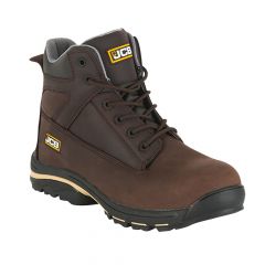 JCB Workmax Dark Brown Breathable Lining S1P Steel Toe Safety Boots