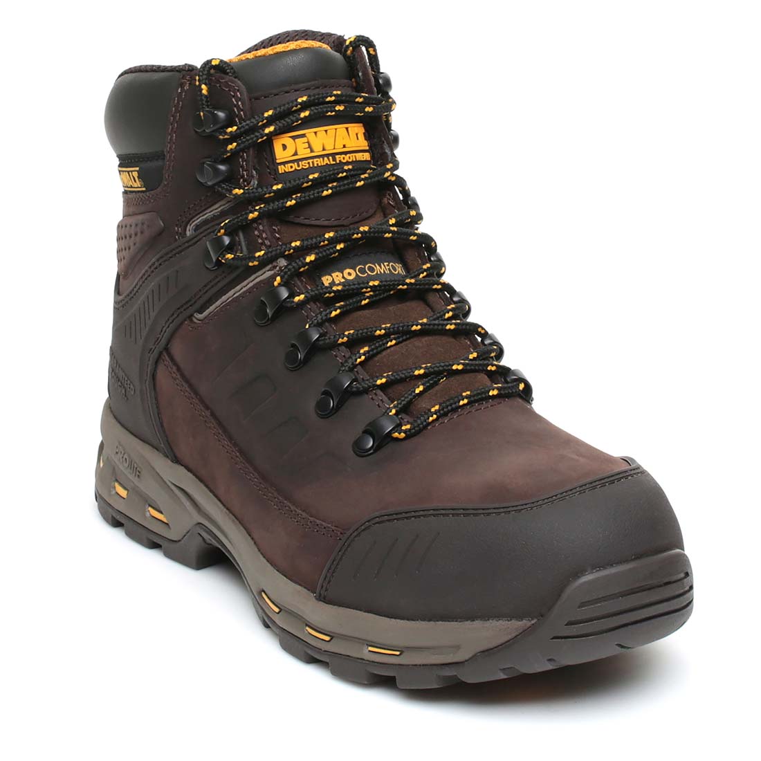 DeWalt Kirksville Pro Lite Brown Leather Water Resistant Safety Boots UK 8