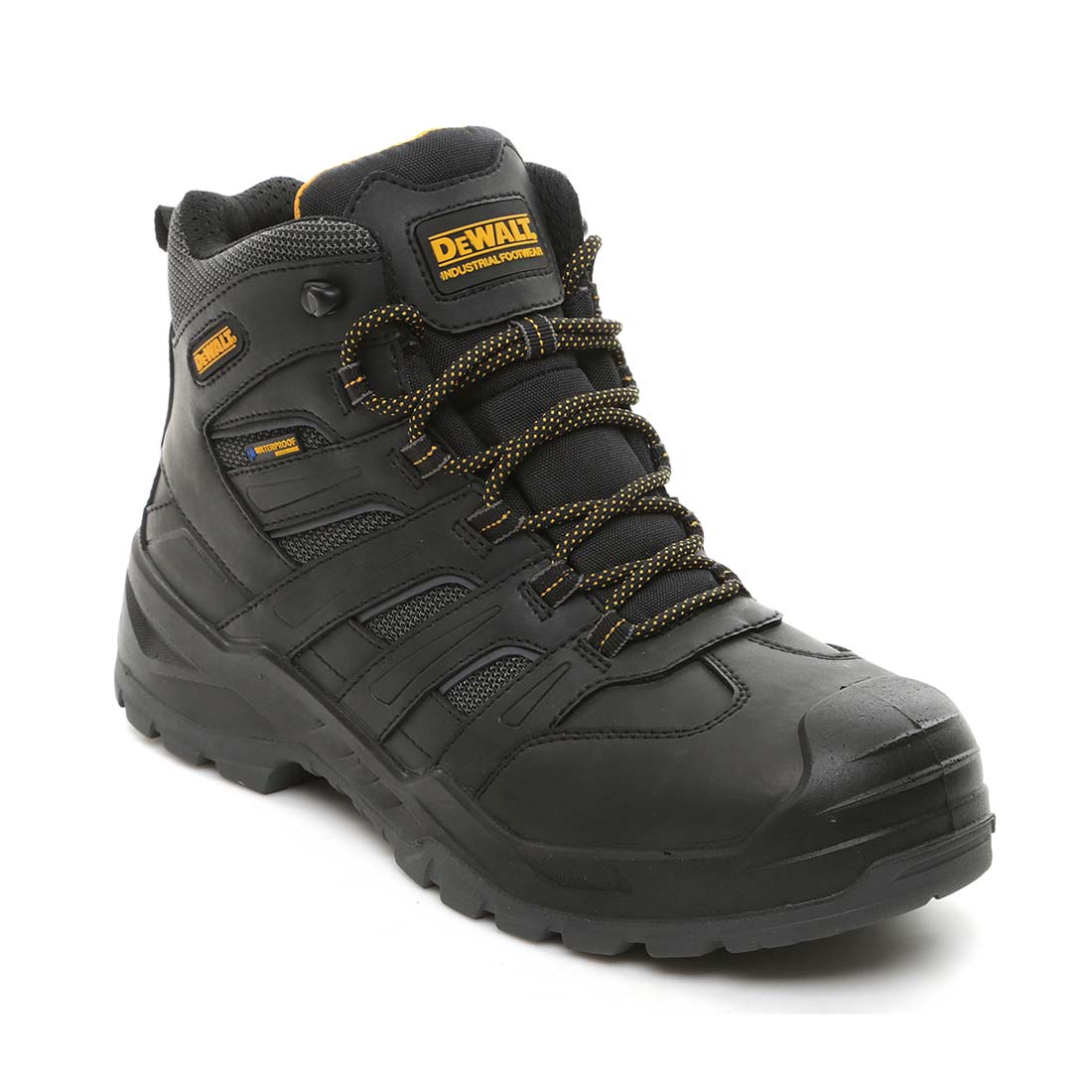 DeWalt Murray Black Leather Waterproof Mens Hiker Safety Boots UK 7