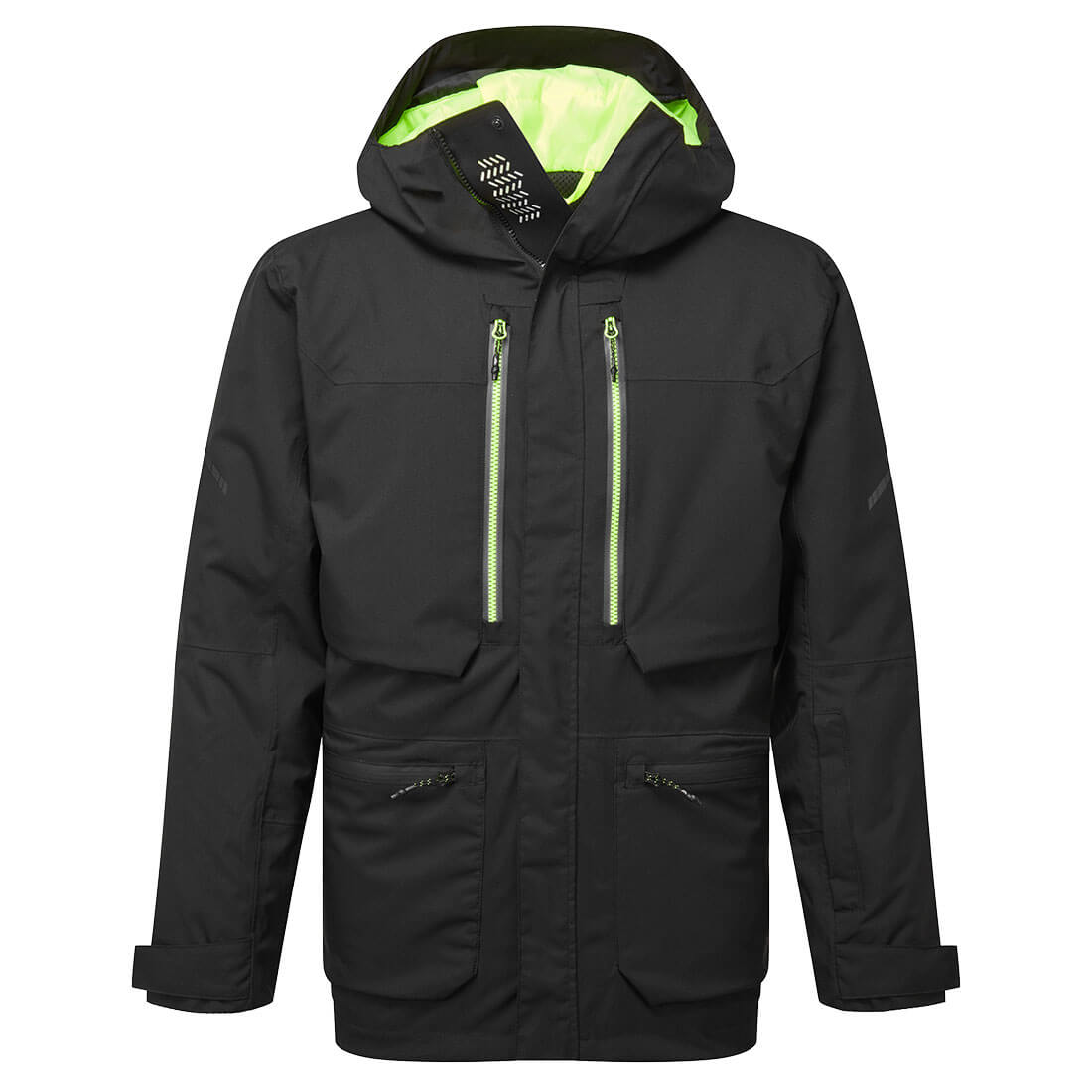 EV4 Workwear EV461 Black Dynamic Stretch Insulated Winter Work Parka 3X Large