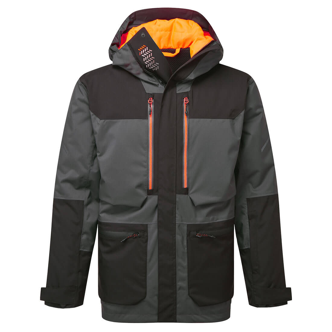 EV4 Workwear EV461 Metal Grey Dynamic Stretch Insulated Winter Work Parka Small