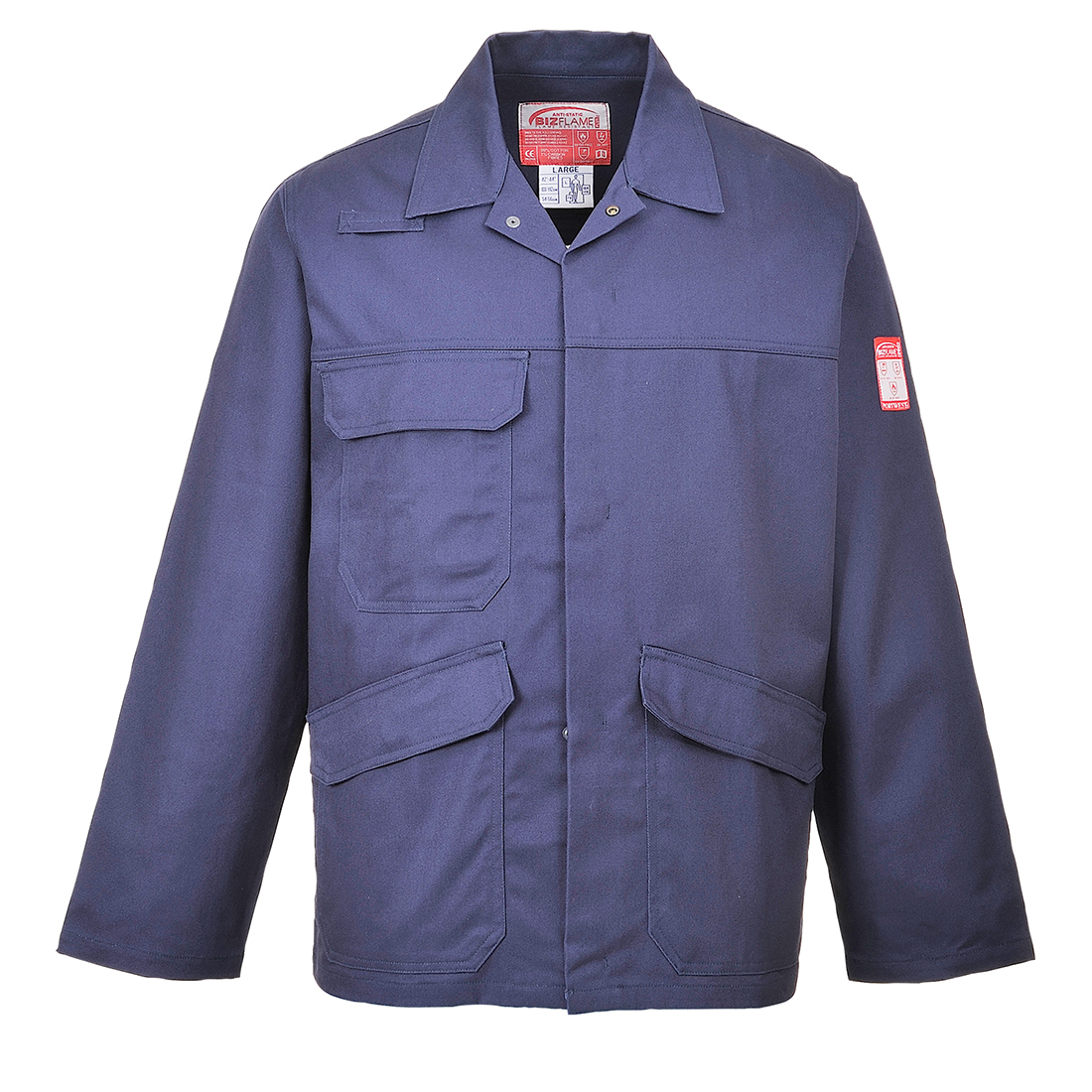 Portwest Bizflame Pro FR35 Navy Durable Flame Resistant Pro Jacket Large