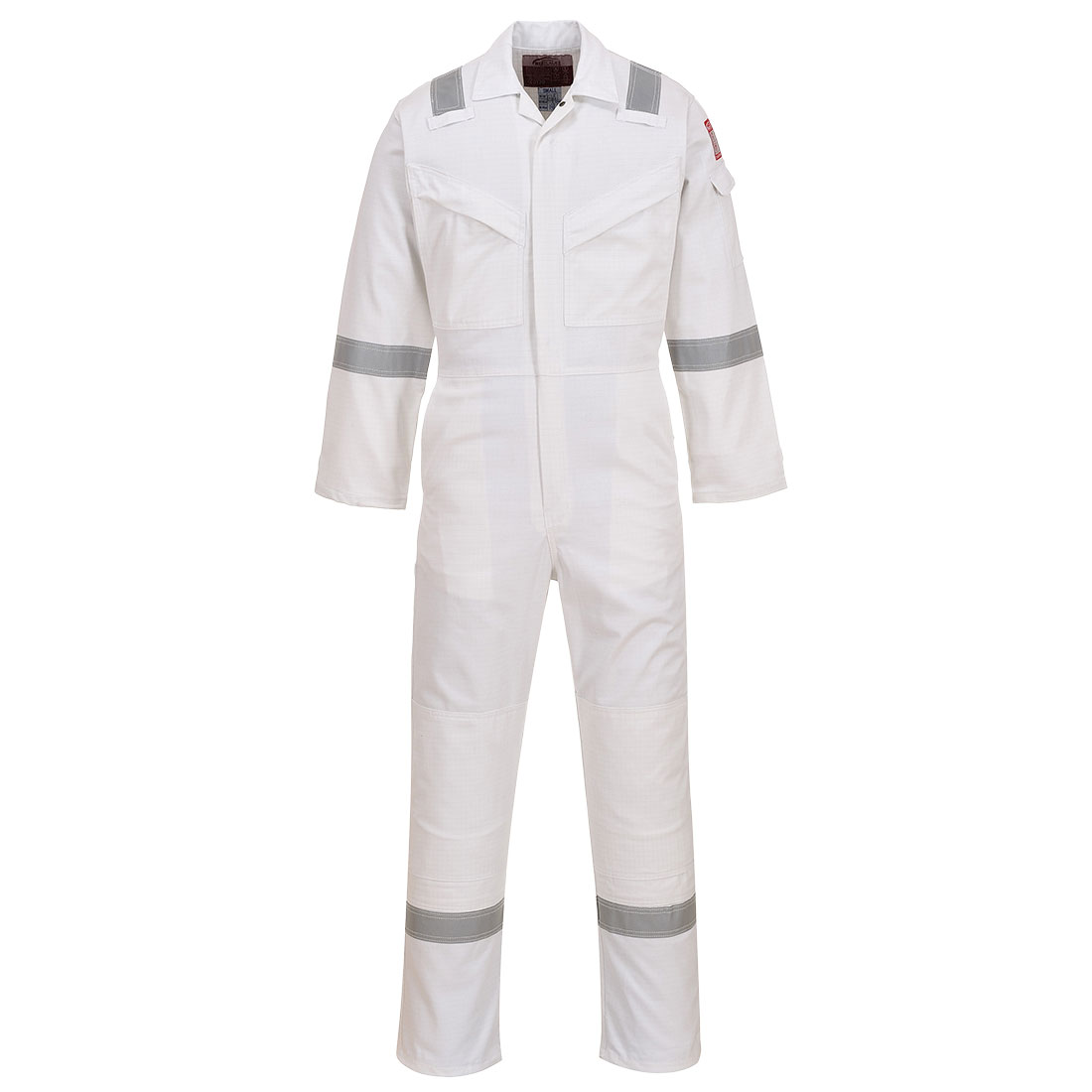 Portwest Bizflame Plus FR50 White Flame Resistant Anti Static Coverall  Small