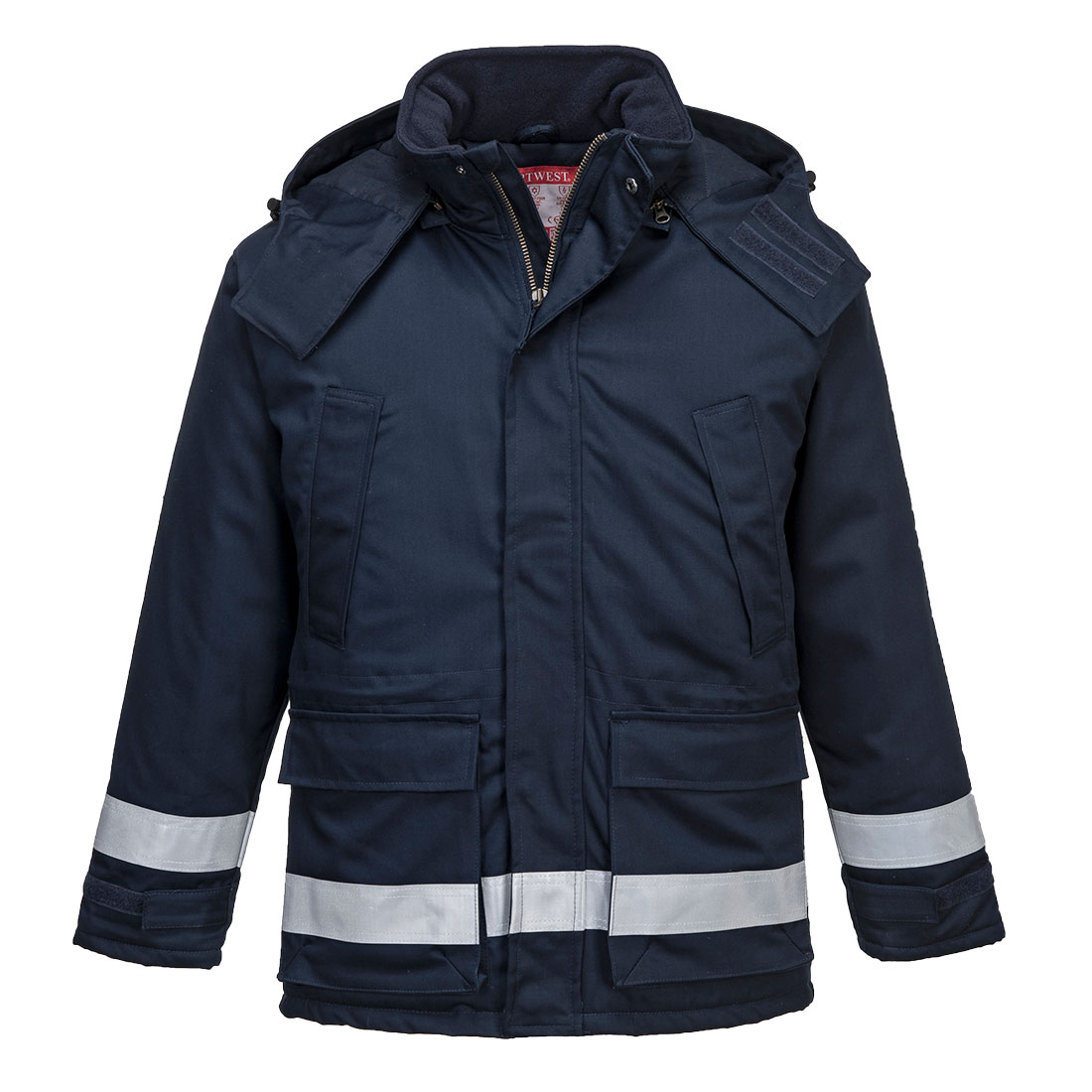 Portwest Bizflame Plus FR59 Navy FR Anti Static Winter Jacket Small