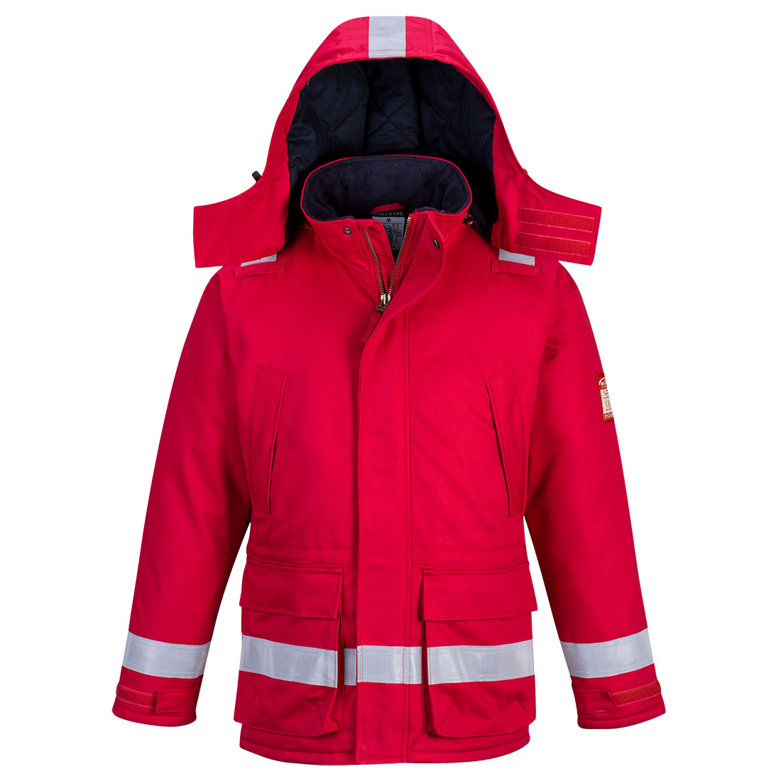 Portwest Bizflame Plus FR59 Red FR Anti Static Winter Jacket Small