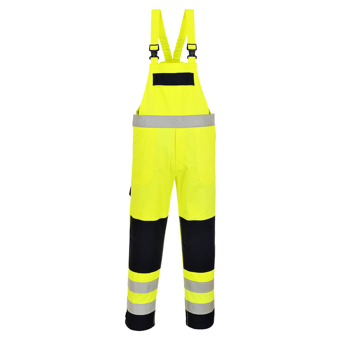 Portwest Bizflame FR63 Yellow High Vis Multi Norm Bib and Brace Trousers Medium