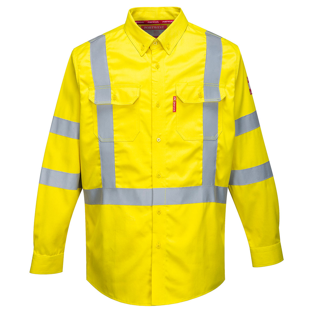Portwest Bizflame FR95 Yellow High Vis Lightweight Shirt Small