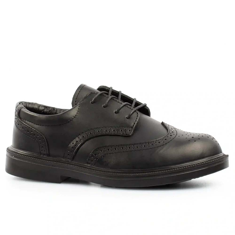 Himalayan 9810 Black Leather Brogue Metal Free Executive Safety Shoes UK 8