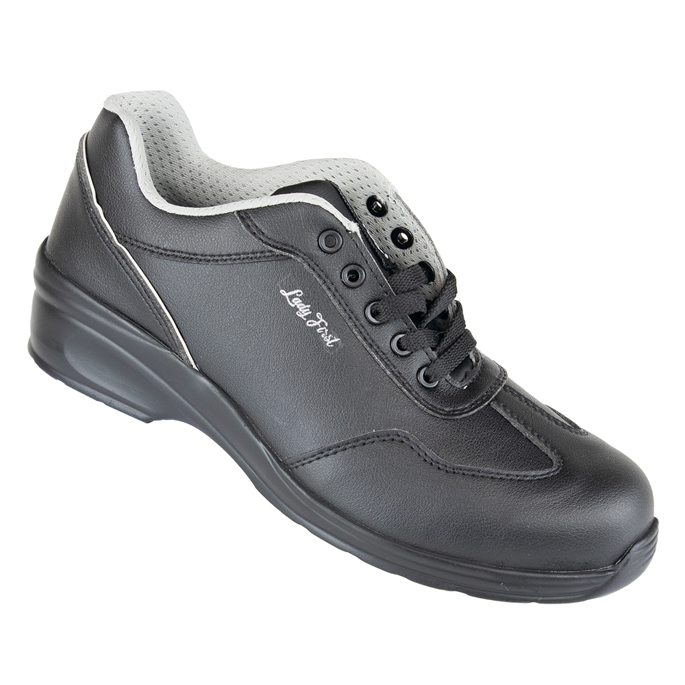 Himalayan 2502 Ladies Black Microfibre Casual Lace Up Safety Work Shoes UK 4