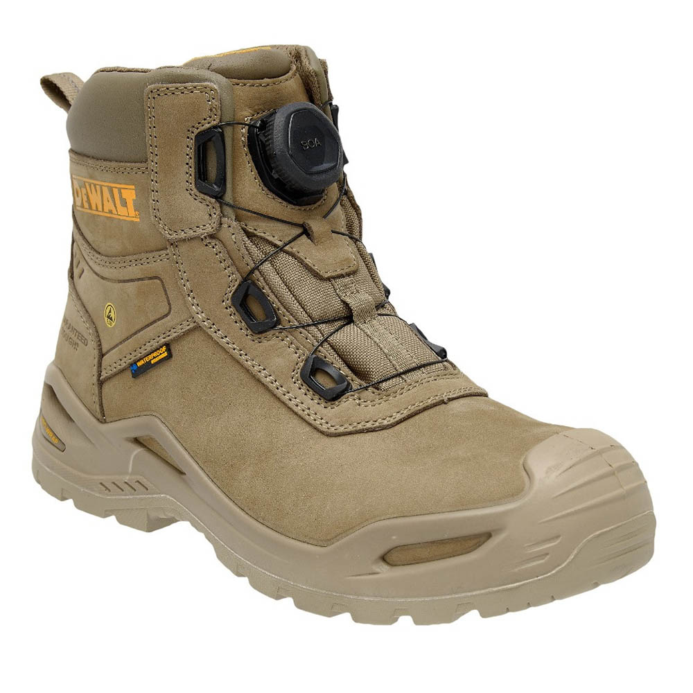 DeWalt Lander Stone Leather BOA Waterproof ESD Safety Work Boots UK 6
