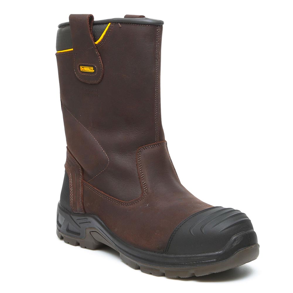 DeWalt Millington Brown Leather Metal Free Waterproof Safety Rigger Boots UK 13