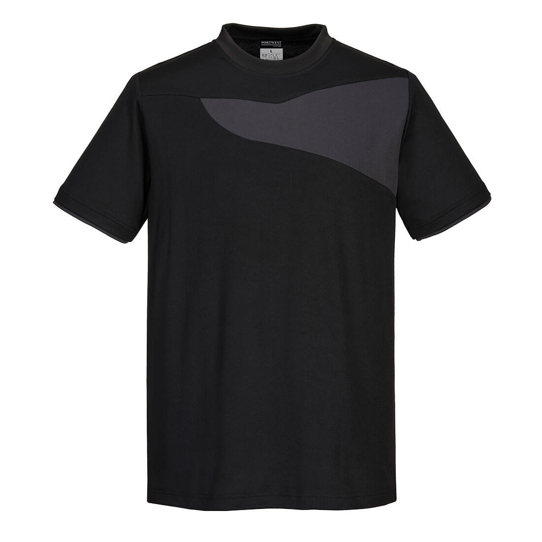 PW2 Workwear PW211 Black Cotton Comfort Short Sleeve Tee Shirt Small
