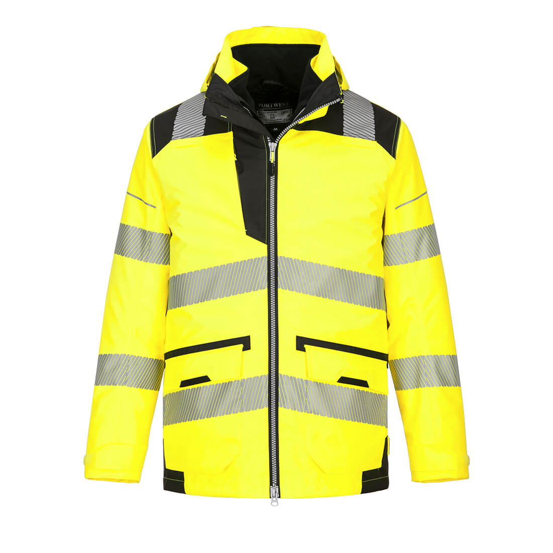 PW3 Workwear PW367 YellowWaterproof  High Vis 5 in 1 Breathable Jacket  3X Large