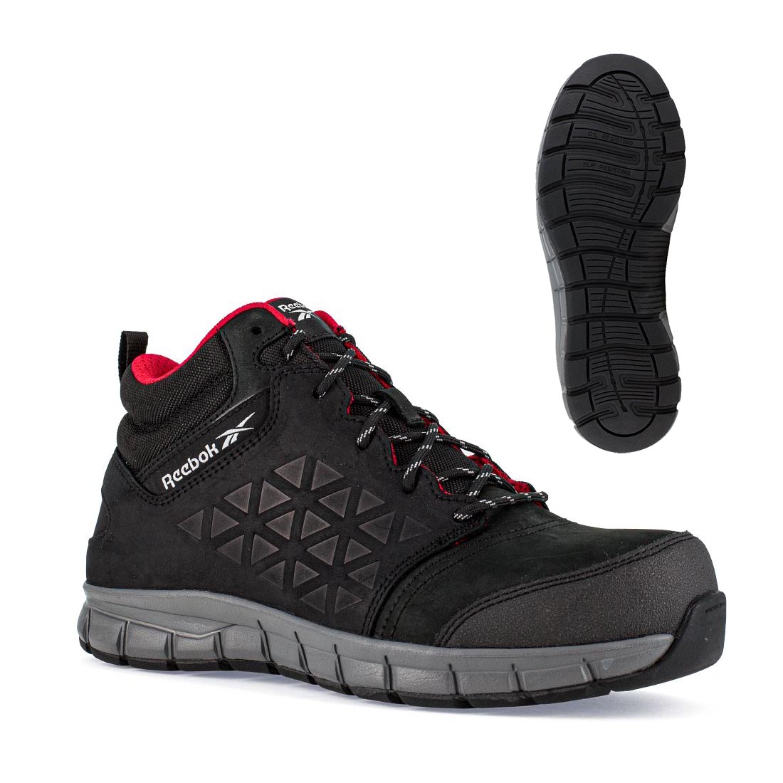 Reebok Safety Excel Light Black S3 Athletic Mid MemoryTech Safety Boots UK 11