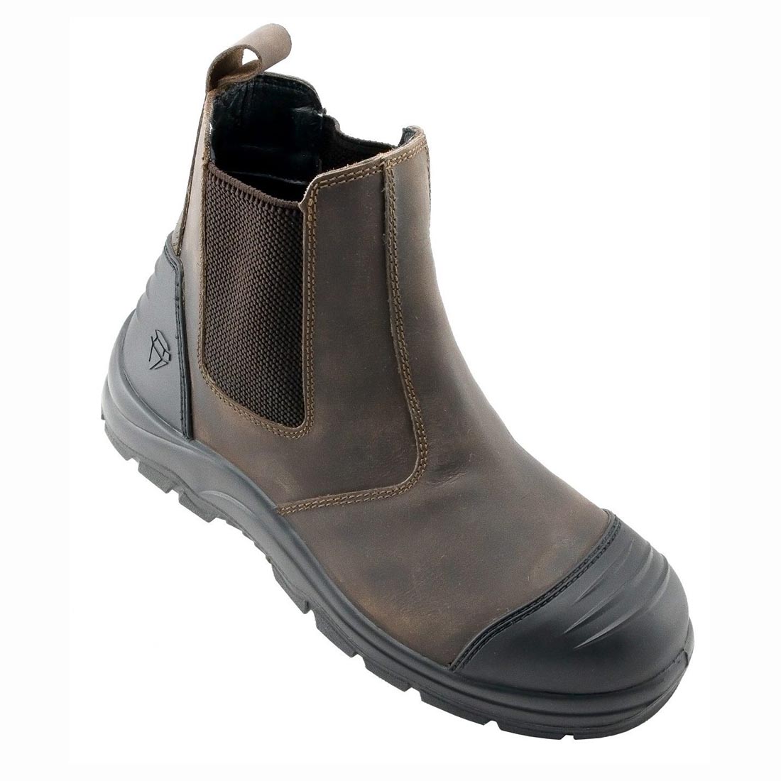 Unbreakable Granite Brown Leather Scuff Cap S3 SRC Safety Dealer Boots UK 6